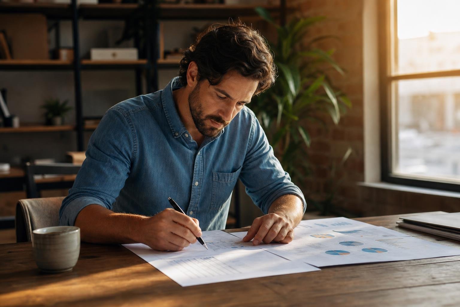 Laptop-Bildschirm zeigt ein E-Mail-Marketing-Dashboard mit Statistiken und Kampagnen.
